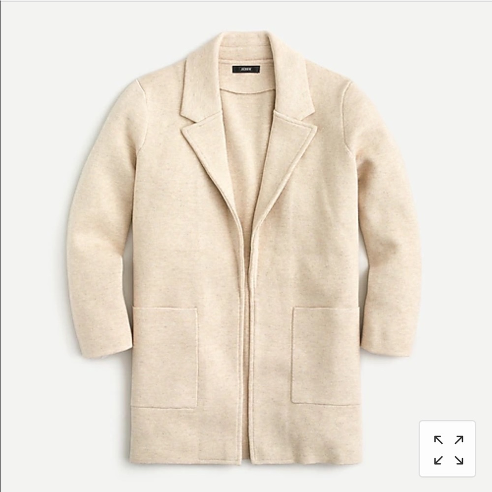 J. Crew Blazer Sophie Sweater Blazer XS Heather Natural - Picture 2 of 16